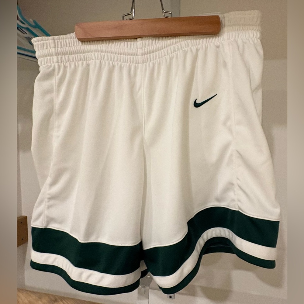 Nike White Dri-FIT Basketball Shorts